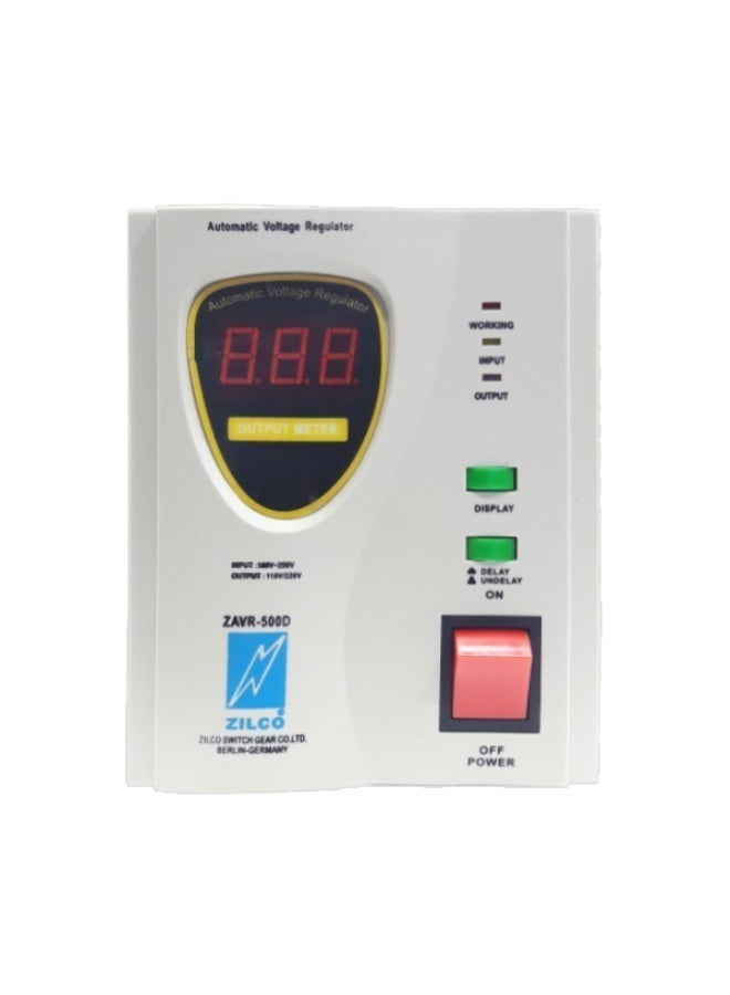 Zilco ZAVR-500D 500W Automatic Voltage Regulator (AVR-D) – ZILCO | Premium Switchgear & Voltage Stabilizer for Home & Industrial Use - Image 1